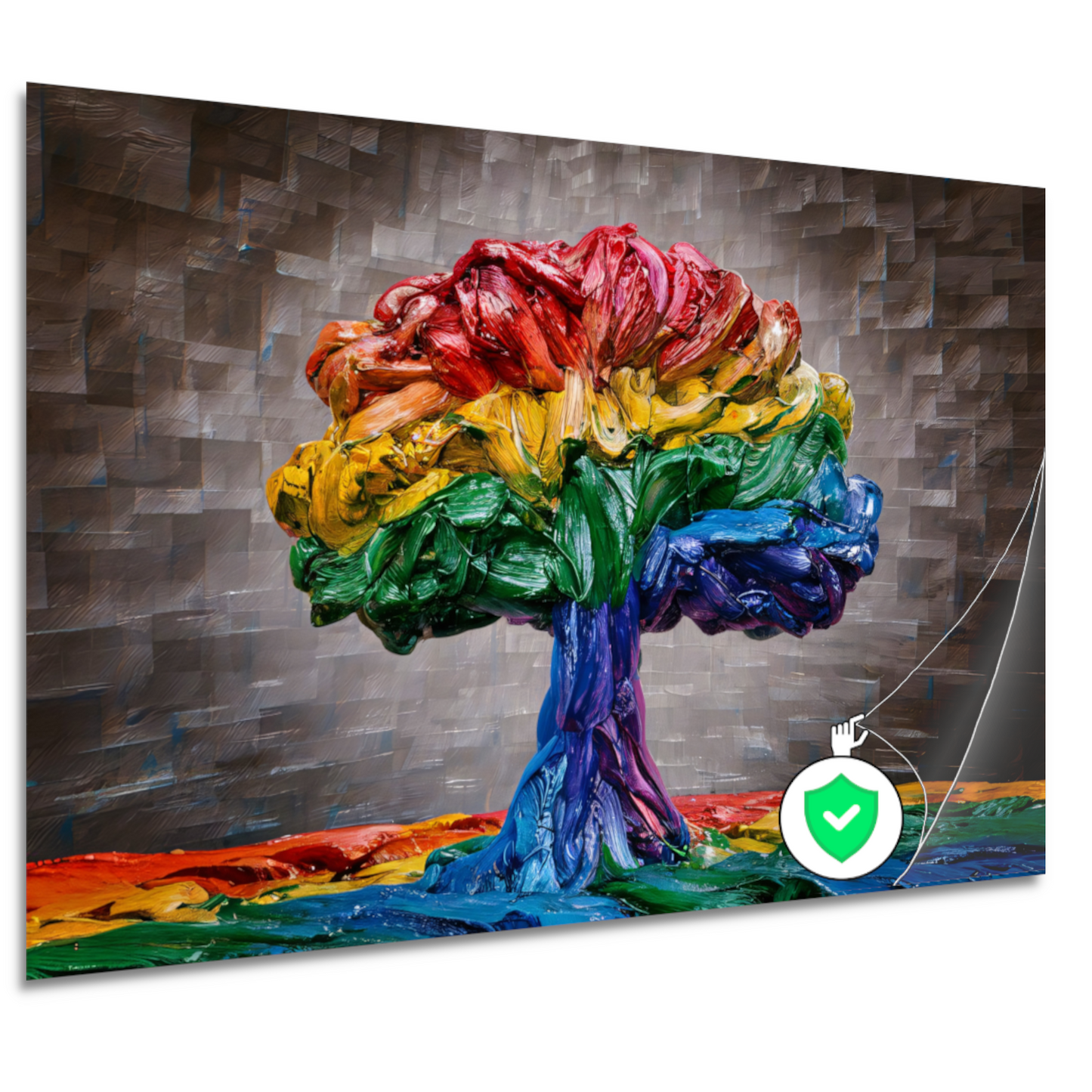 De dans van kleur en leven op canvas poster