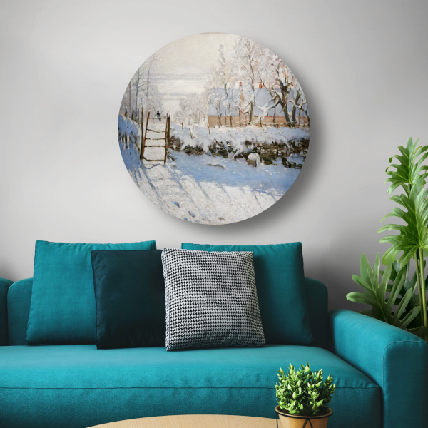 De Ekster - Claude Monet aluminium muurcirkel