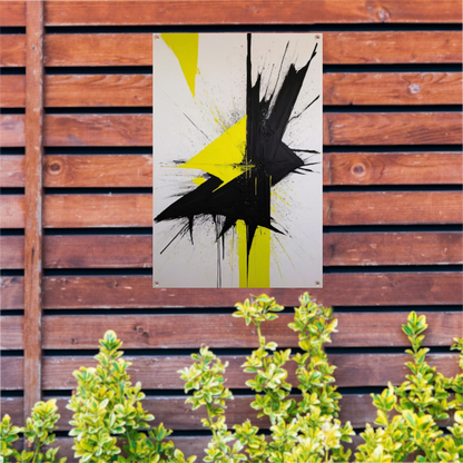 Explosie van Contrast in Geel en Zwart tuinposter