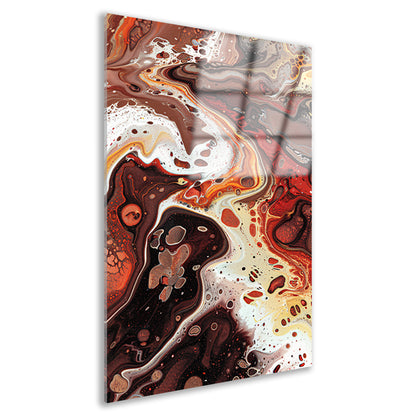 Dynamische abstracte kleurenexplosie op canvas acrylglas