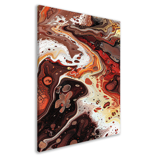 Dynamische abstracte kleurenexplosie op canvas canvas