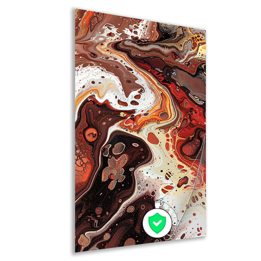 Dynamische abstracte kleurenexplosie op canvas poster