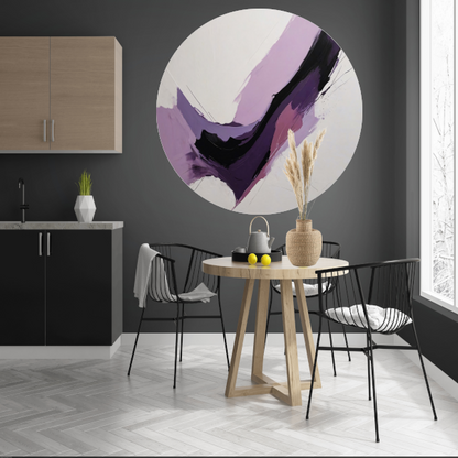 Dynamische abstractie in paars en zwart forex muurcirkel