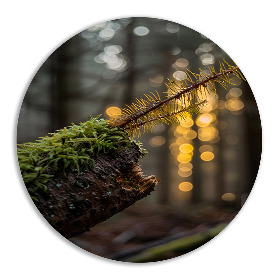 Plant groeit uit mos op hout forex muurcirkel