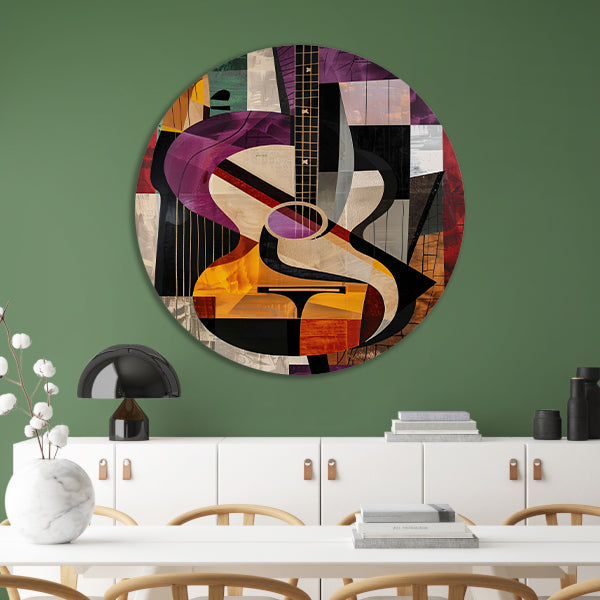 Abstract Kubistische Gitaar Kunst forex muurcirkel