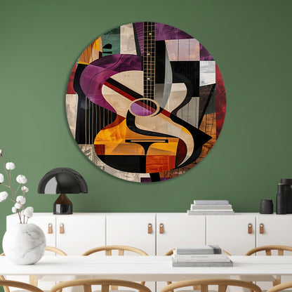 Abstract Kubistische Gitaar Kunst forex muurcirkel