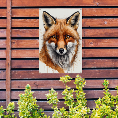 Scherpe Blik van een Kleurrijke Vos tuinposter