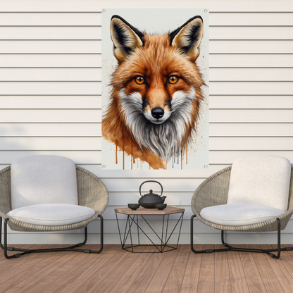Scherpe Blik van een Kleurrijke Vos tuinposter