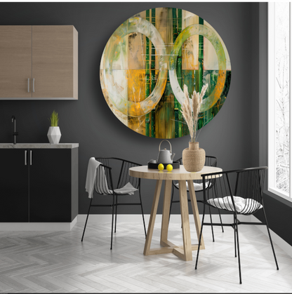 Dynamisch Abstract Spel van Cirkels en Lijnen forex muurcirkel