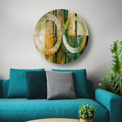 Dynamisch Abstract Spel van Cirkels en Lijnen forex muurcirkel