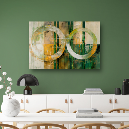 Dynamisch Abstract Spel van Cirkels en Lijnen canvas