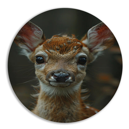 Close-up portret van een jong hertje in het wild forex muurcirkel