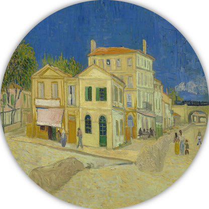 Het Gele Huis (The Yellow House) - Vincent van Gogh aluminium muurcirkel