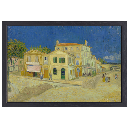 Het Gele Huis (The Yellow House) - Vincent van Gogh canvas met baklijst