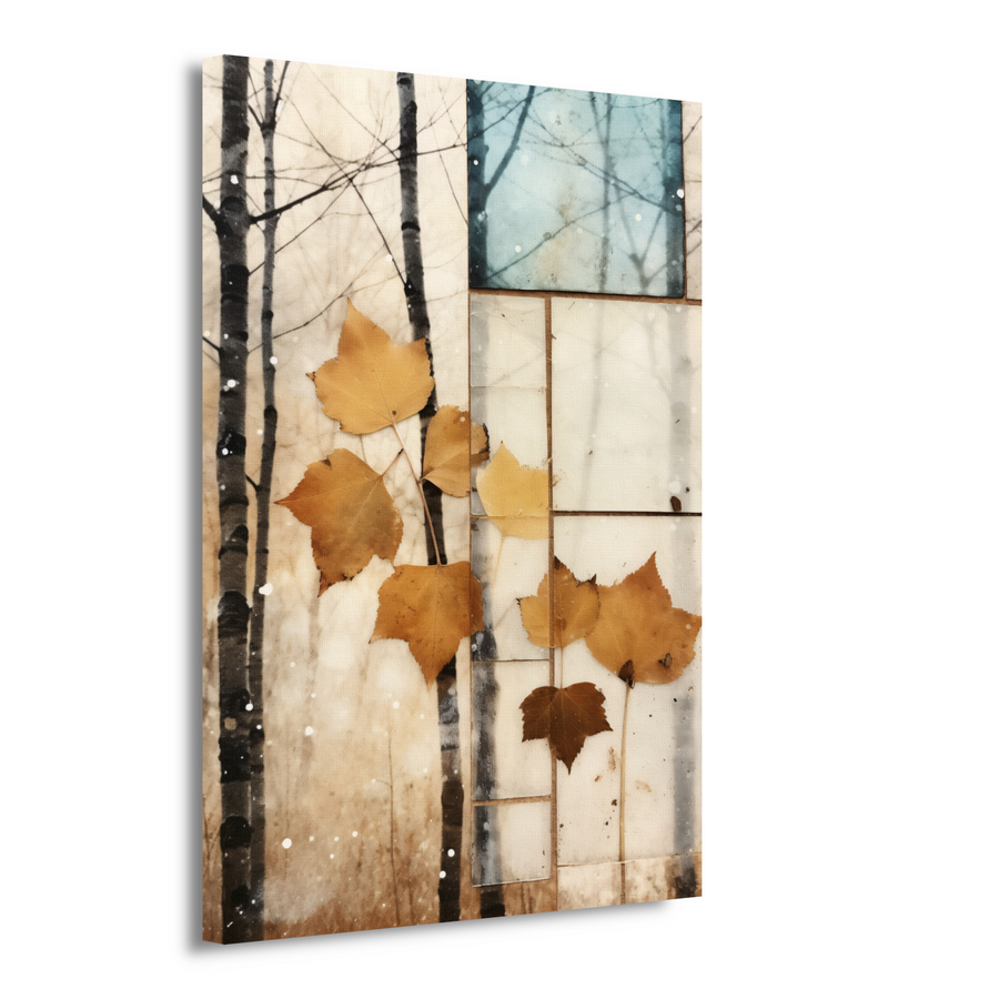 Minimalistische bomen in schemering canvas