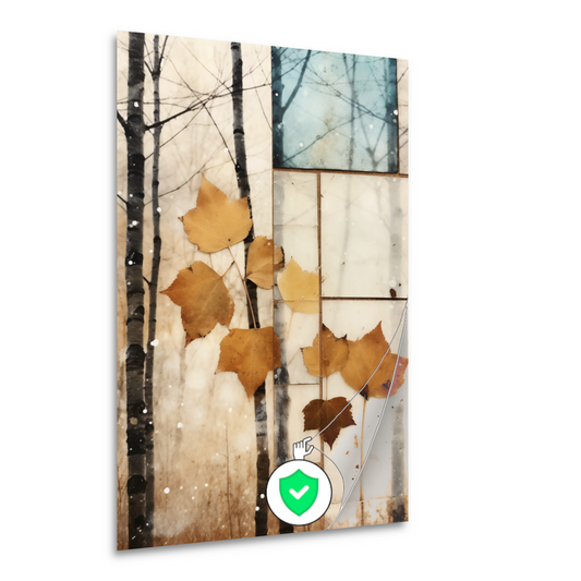 Minimalistische bomen in schemering poster