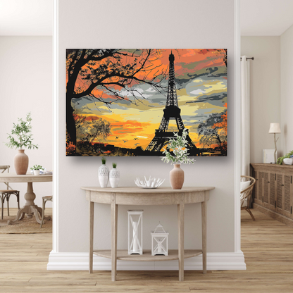 Eiffeltoren bij zonsondergang acrylglas