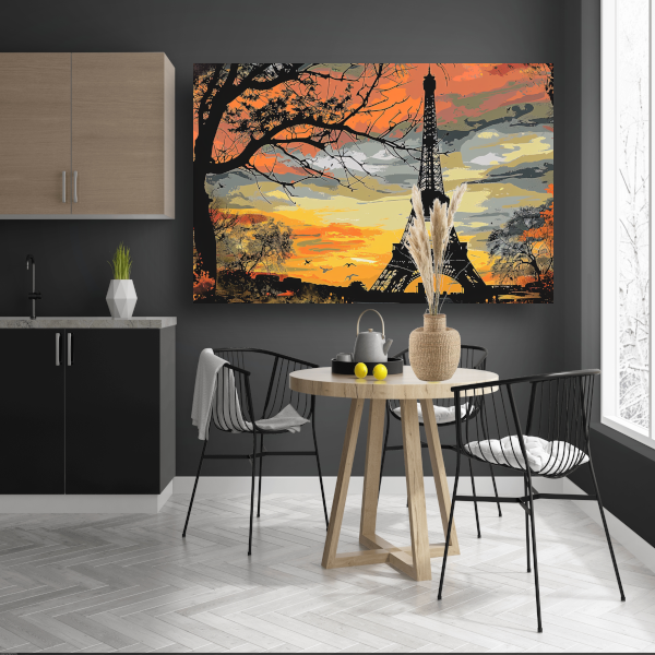 Eiffeltoren bij zonsondergang acrylglas