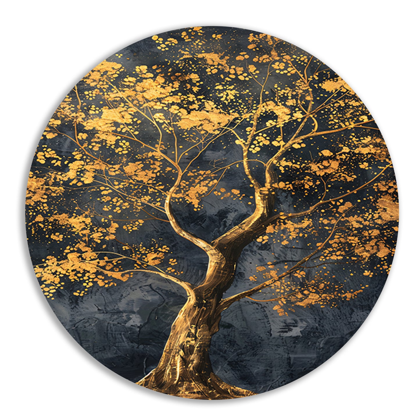 Grote boom met gouden bladeren kunst forex muurcirkel