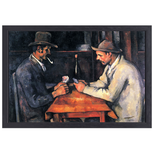 The Card Players - Paul Cézanne canvas met baklijst