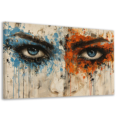 Twee Ogen omgeven door Kleur en Emotie canvas