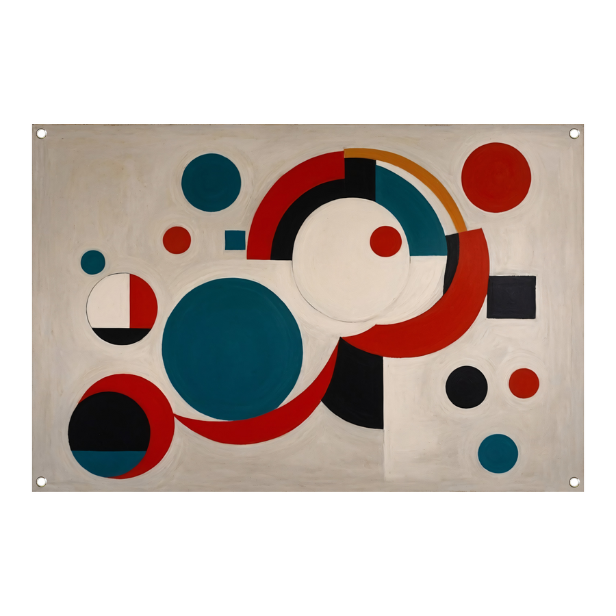 Abstracte Dans van Geometrische Vormen en Kleur tuinposter