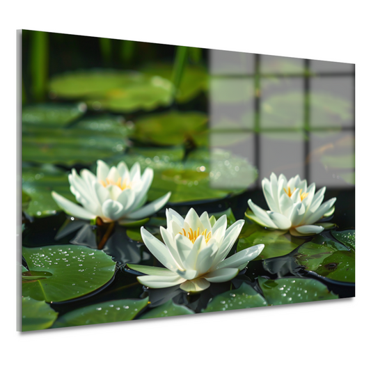 Impressionistische waterlelies acrylglas