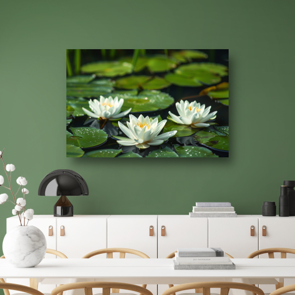 Impressionistische waterlelies poster