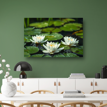 Impressionistische waterlelies poster