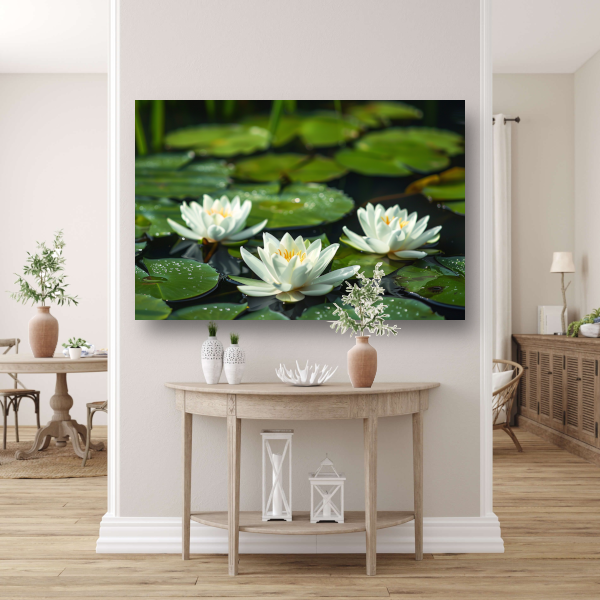 Impressionistische waterlelies poster