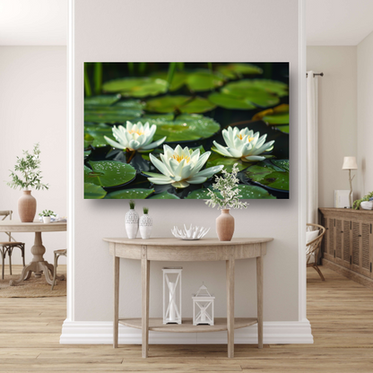 Impressionistische waterlelies poster