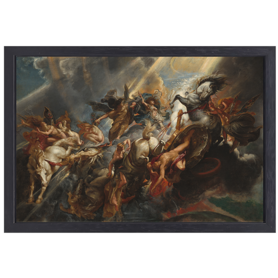 De Val van Phaeton - Peter Paul Rubens canvas met baklijst