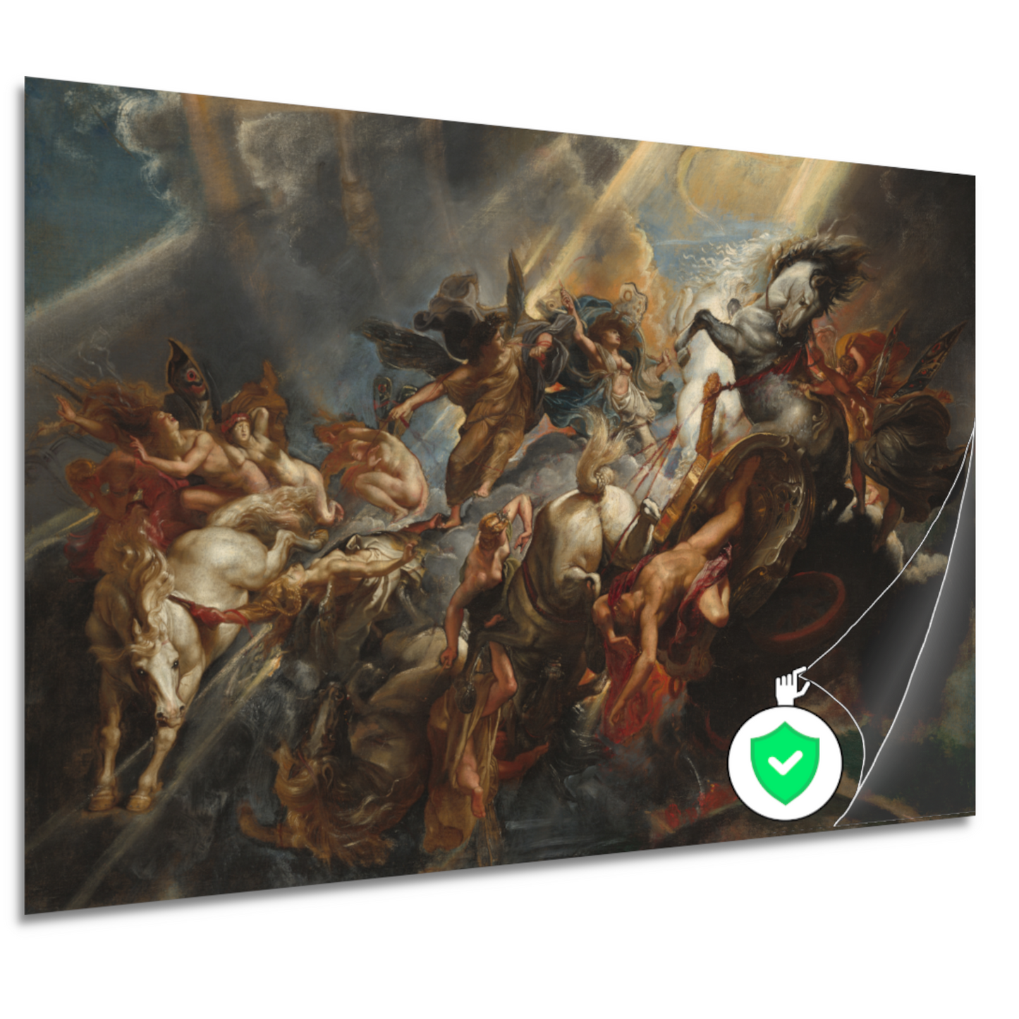 De Val van Phaeton - Peter Paul Rubens poster