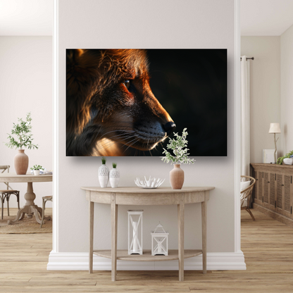 De starende blik van een schuwe vos canvas