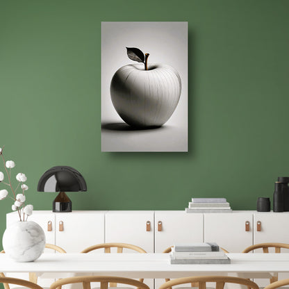 Gestileerde Appel met Golvende Lijnen poster