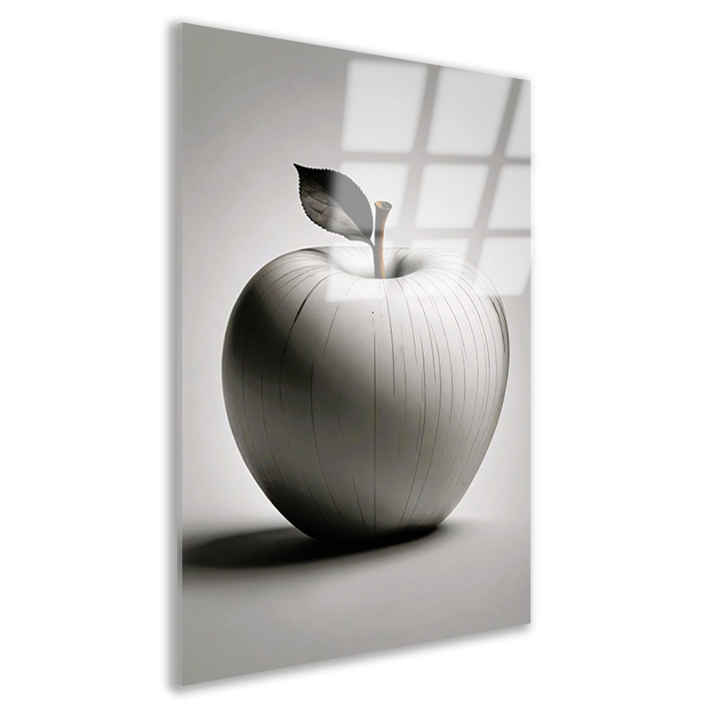 Gestileerde Appel met Golvende Lijnen acrylglas