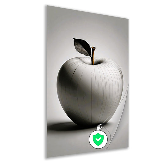 Gestileerde Appel met Golvende Lijnen poster