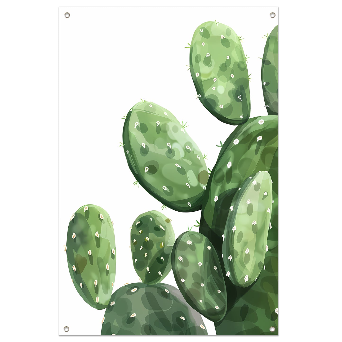 Digitale Kunst: Groene Cactus tuinposter