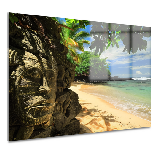Verborgen Sculpturen aan een Tropisch Strand acrylglas