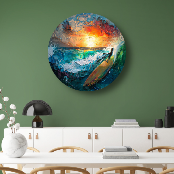De Grote Golf van Kanagawa door Hokusai forex muurcirkel