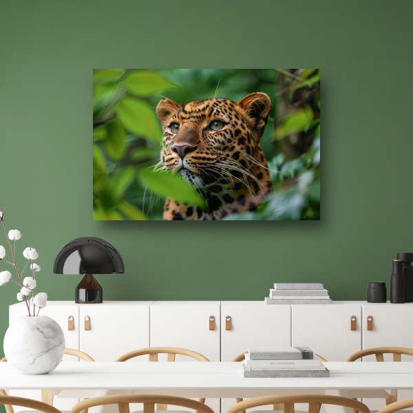 Luipaard Tussen Groen in Jungle poster