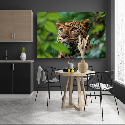 Luipaard Tussen Groen in Jungle poster