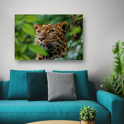 Luipaard Tussen Groen in Jungle canvas