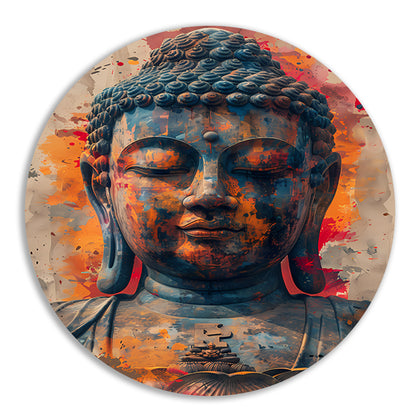 Boeddha in Kleurrijk Abstract explosie forex muurcirkel