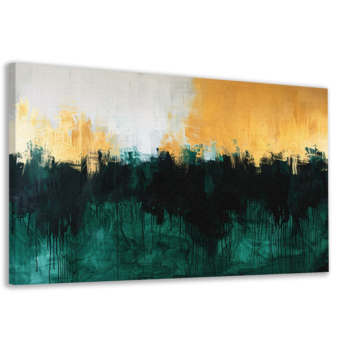 Abstract schilderij met dynamische kleurrijke accenten canvas