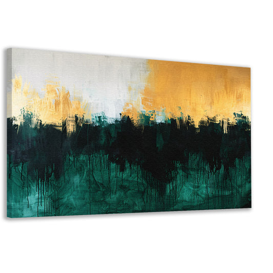 Abstract schilderij met dynamische kleurrijke accenten canvas