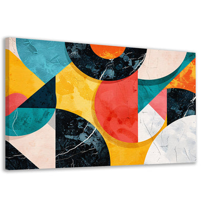 Kleurrijke Geometrische Abstracte Compositie canvas