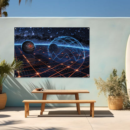 Sterrenstelsel boven Nevel tuinposter