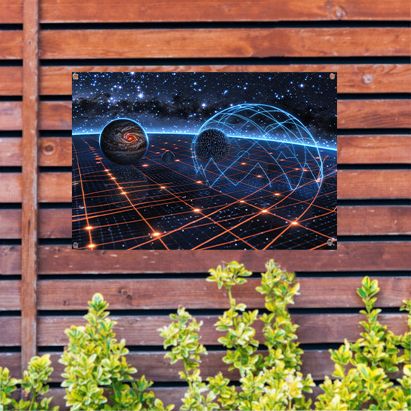 Sterrenstelsel boven Nevel tuinposter