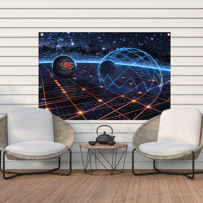 Sterrenstelsel boven Nevel tuinposter
